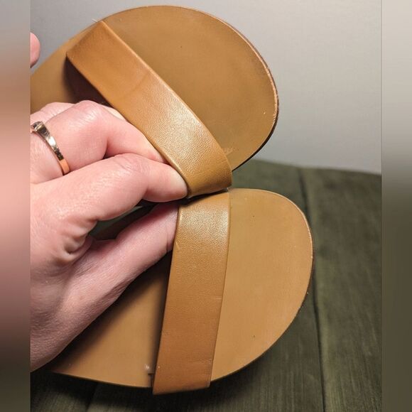 J Crew Tan leather sandals Sz 7.5 - Picture 7 of 10